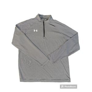 UNDER ARMOUR Women's UA Tech Navy Grey 1/4 Zip Long Sleeve Shirt SIZE Medium EUC